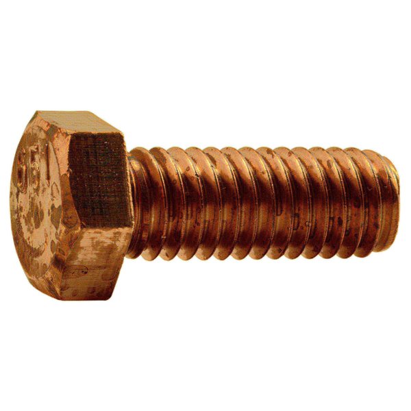 Midwest Fastener 3/8"-16 Hex Head Cap Screw, Silicon Bronze, 1 in L, 6 PK 39362